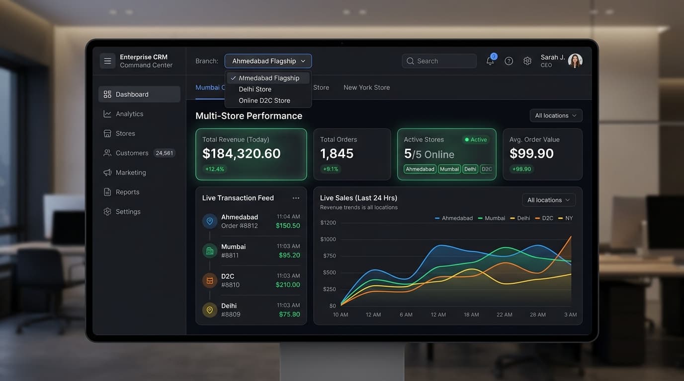 Multi-Store Enterprise CRM & Data Hub