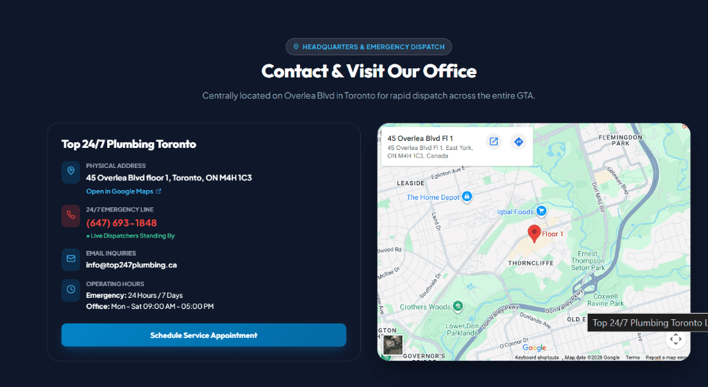 Emergency Dispatch Headquarters & Location Map
